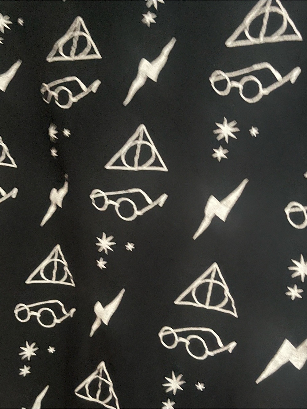 Primark Harry Potter All Over Print Tee – Deathly Hallows & Symbols – Size 14 - Picture 4 of 6